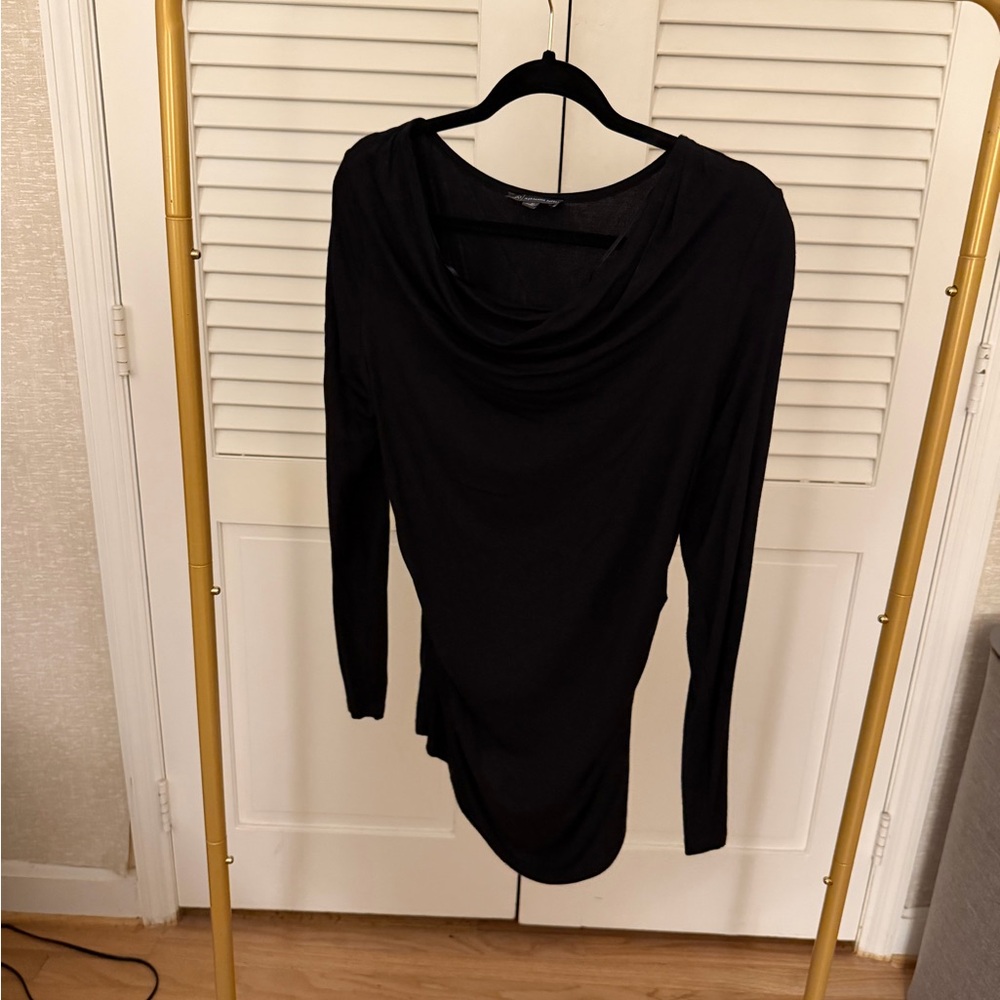 Adrianna Papell Black Long Sleeve Top